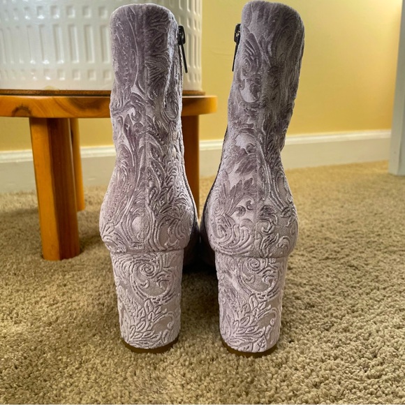 Marc Fisher LTD Grazi Flocked Velvet Booties - Picture 4 of 7